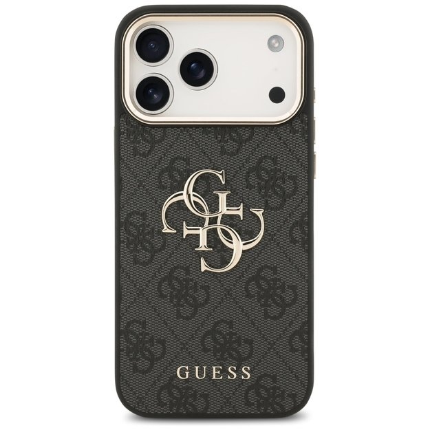 Guess 4G Big 4G Classic Logo Case for iPhone 17 Pro Max - Black and Gold 3