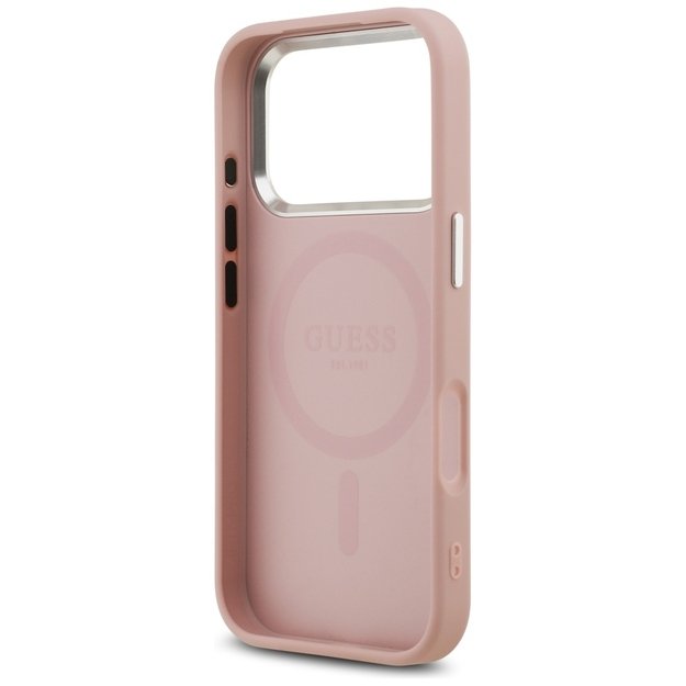 Guess Glitter Triangle Logo MagSafe Case for iPhone 17 Pro - Pink 6
