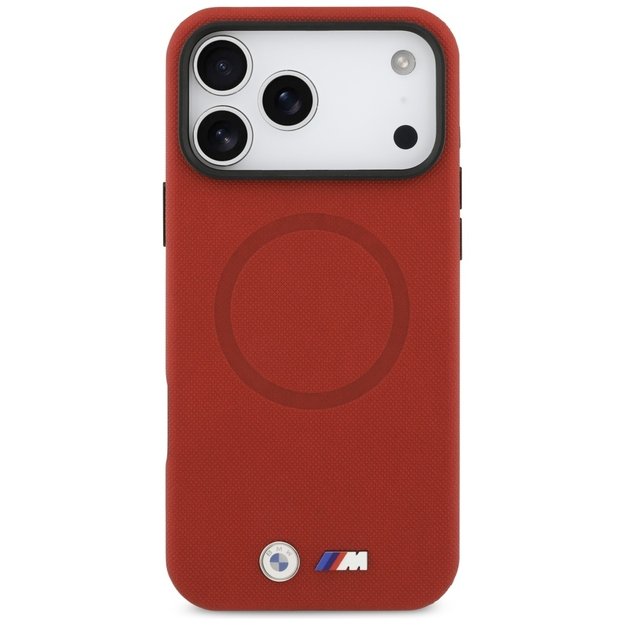 BMW M FW Metal Logo MagSafe Case for iPhone 17 Pro Max - Red 2