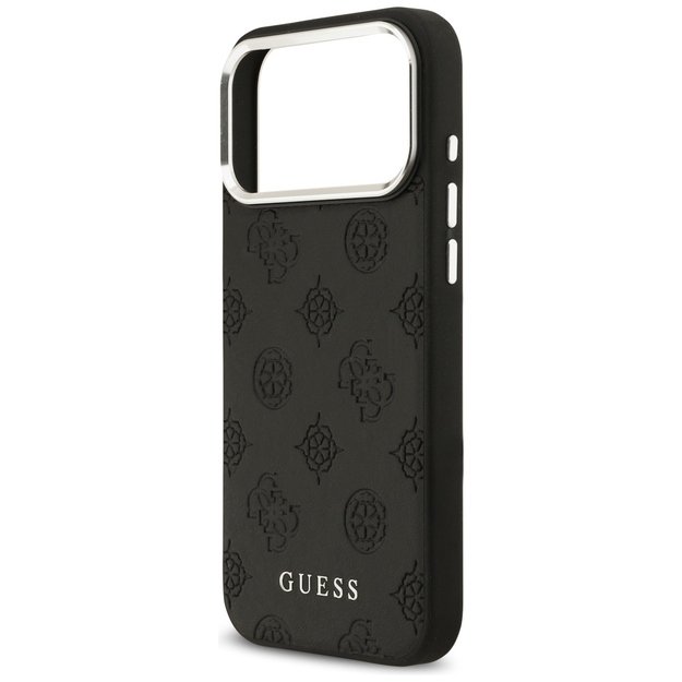 Guess Peony Hot Stamp Script MagSafe Case for iPhone 17 Pro Max - Black 5