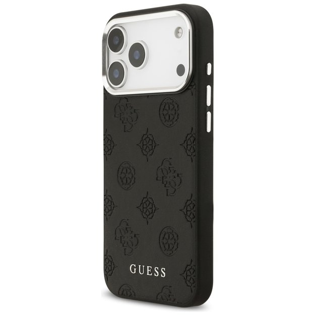 Guess Peony Hot Stamp Script MagSafe Case for iPhone 17 Pro Max - Black 1