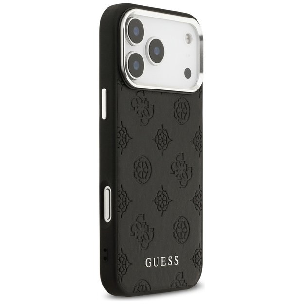 Guess Peony Hot Stamp Script MagSafe Case for iPhone 17 Pro Max - Black 3