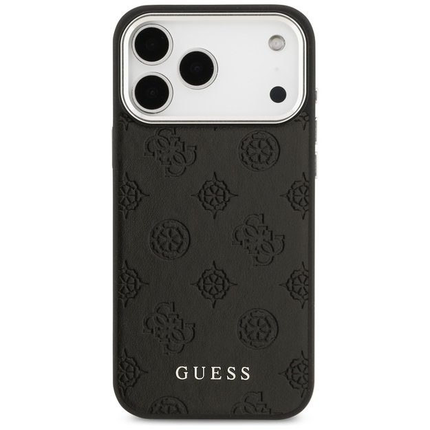 Guess Peony Hot Stamp Script MagSafe Case for iPhone 17 Pro Max - Black 2