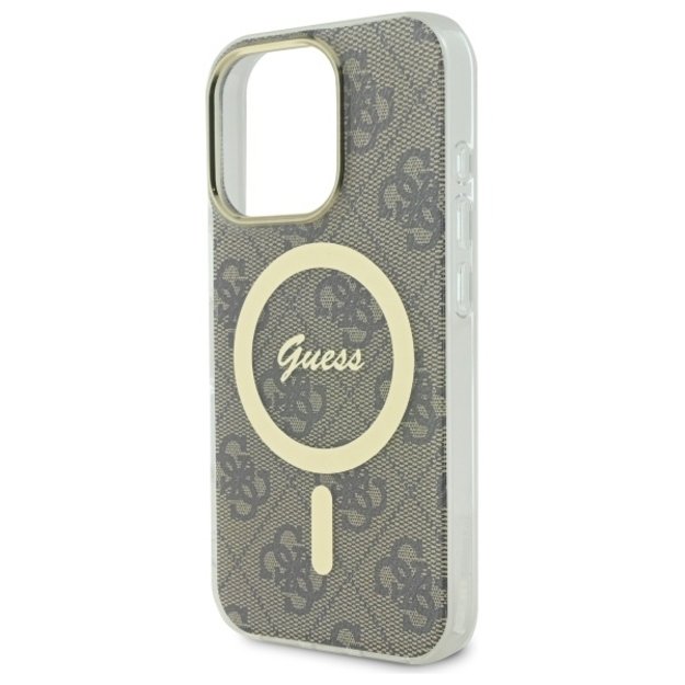 Guess IML 4G MagSafe case for iPhone 16 Pro - brown 4