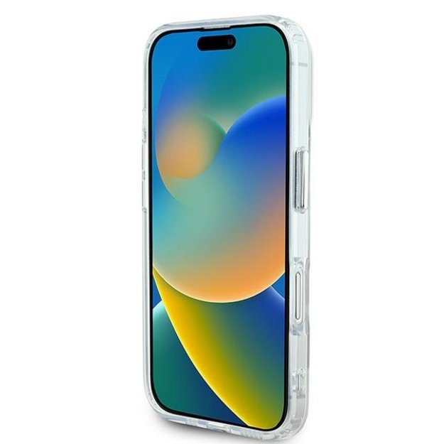 Karl Lagerfeld IML Metal Karl&amp Choupette Head MagSafe Case for iPhone 16 - White 4