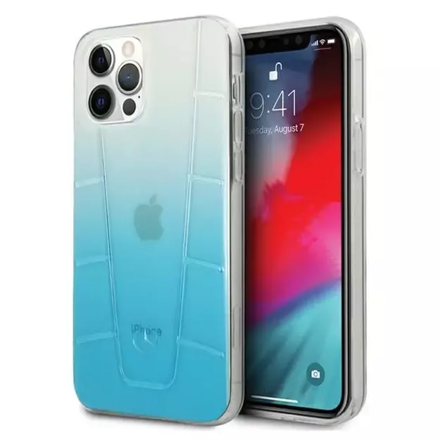 Mercedes MEHCP12MCLGBL iPhone 12/12 Pro 6,1  niebieski/blue hardcase Transparent Line