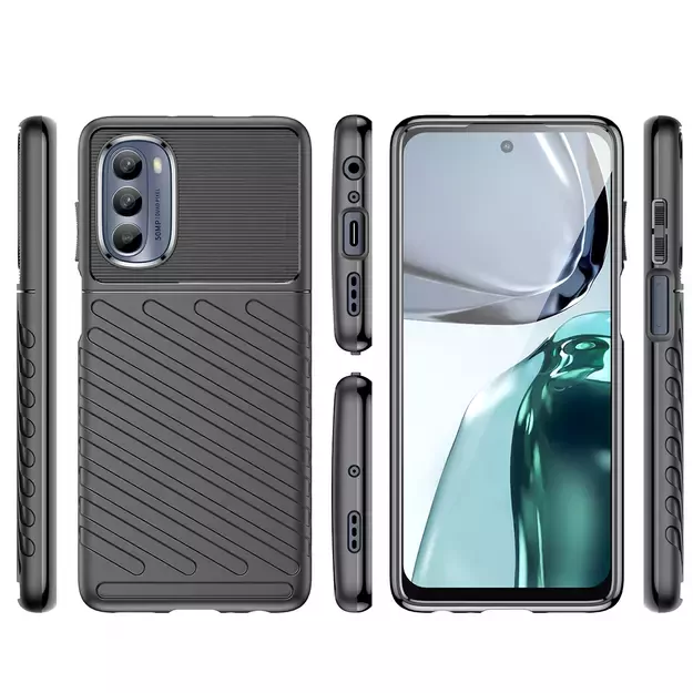 Thunder Case for Motorola Moto G62 5G silicone armor case black 1