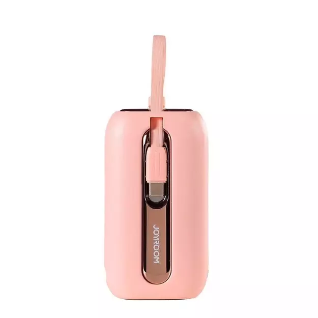Joyroom mini powerbank 10000mAh Colorful Series 22.5W with 2 built-in USB C and Lightning cables pink (JR-L012) 7