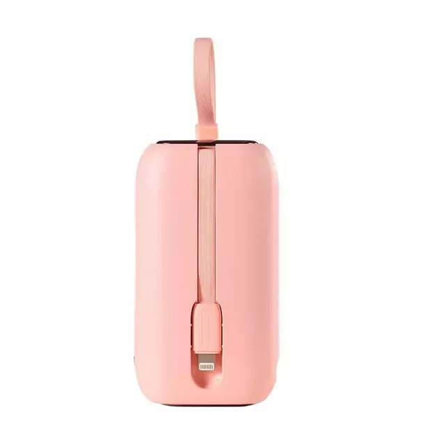 Joyroom mini powerbank 10000mAh Colorful Series 22.5W with 2 built-in USB C and Lightning cables pink (JR-L012) 11