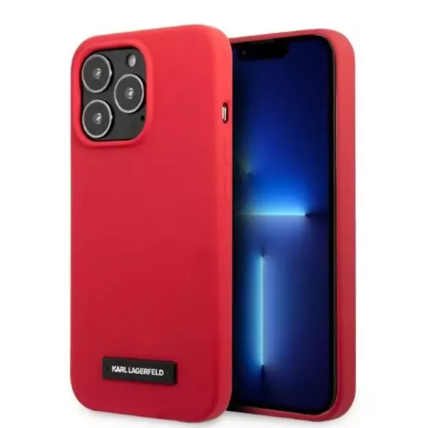 Karl Lagerfeld KLHCP13LSLMP1R iPhone 13 Pro / 13 6.1&quot  hardcase red/red Silicone Plaque