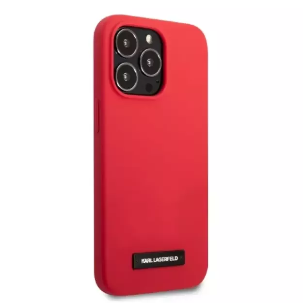 Karl Lagerfeld KLHCP13LSLMP1R iPhone 13 Pro / 13 6.1&quot  hardcase red/red Silicone Plaque 10
