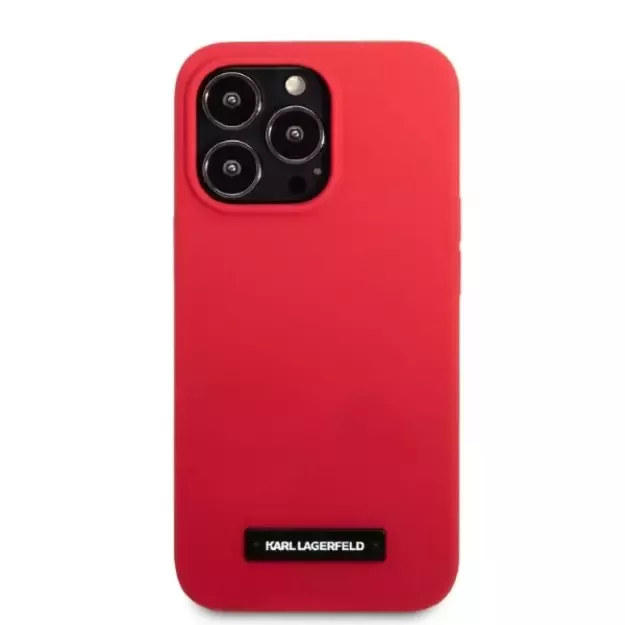 Karl Lagerfeld KLHCP13LSLMP1R iPhone 13 Pro / 13 6.1&quot  hardcase red/red Silicone Plaque 9