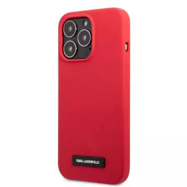 Karl Lagerfeld KLHCP13LSLMP1R iPhone 13 Pro / 13 6.1&quot  hardcase red/red Silicone Plaque 8