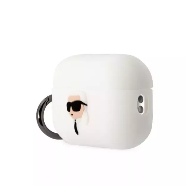 Karl Lagerfeld KLAP2RUNIKH AirPods Pro 2 cover white/white Silicone Karl Head 3D 2