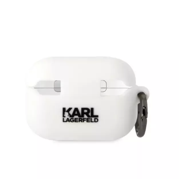 Karl Lagerfeld KLAP2RUNIKH AirPods Pro 2 cover white/white Silicone Karl Head 3D 1
