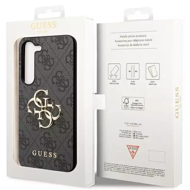 Guess GUHCS23S4GMGGR S23 S911 grey/grey hardcase 4G Big Metal Logo 7