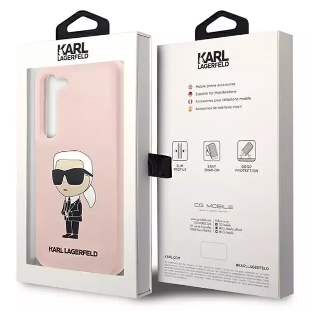 Karl Lagerfeld KLHCS23MSNIKBCP S23+ S916 hardcase pink/pink Silicone Ikonik 14