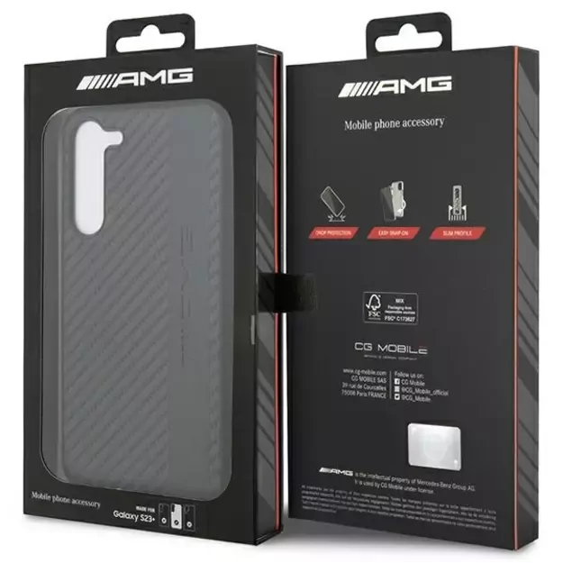 AMG AMHCS23MBLSCA S23+ S916 black/black hardcase Carbon Stripe&amp Embossed 7
