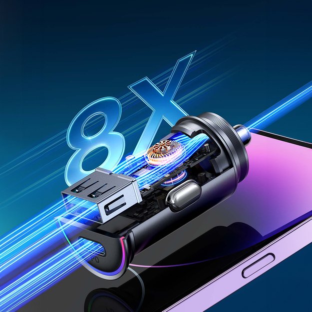 Joyroom JR-CCN04 60W USB-A USB-C mini charger - black 10