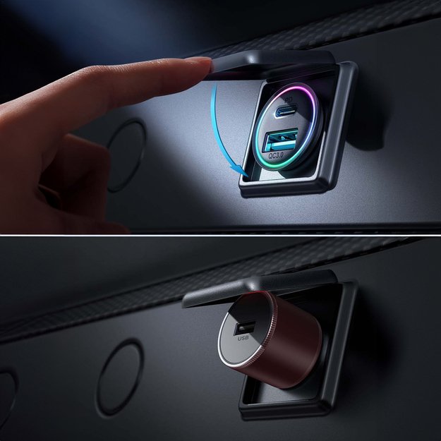 Joyroom JR-CCN04 60W USB-A USB-C mini charger - black 8