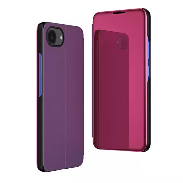 Clear View Case for iPhone 16e Flip Cover - Pink 3