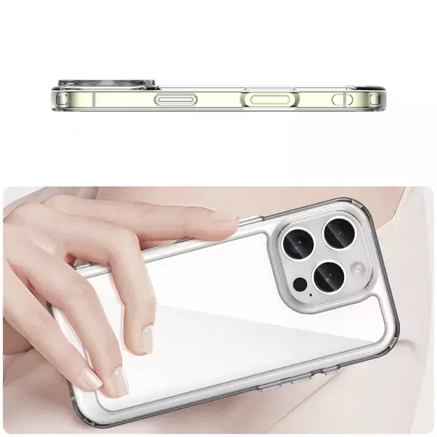 Outer Space Case for iPhone 16e Flexible Frame Cover - Clear 3