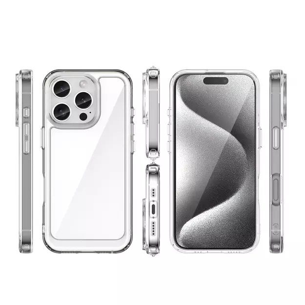 Outer Space Case for iPhone 16e Flexible Frame Cover - Clear 1