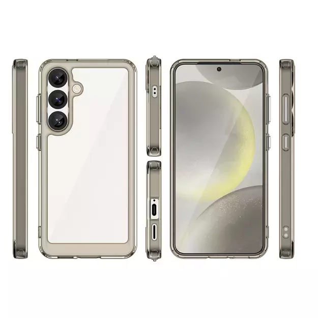 Outer Space Case for Samsung Galaxy S25 Edge Flexible Frame Cover - Translucent, Black 7