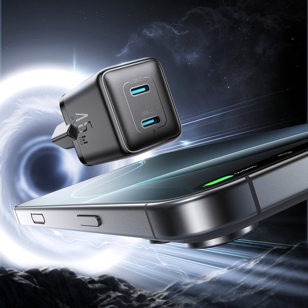 Ładowarka sieciowa Joyroom JR-TCG17 45W 2 x- USB-C (wtyczka EU) - czarna 1