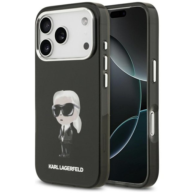 Karl Lagerfeld IML Aquarelle Karl &amp  Logo MagSafe Case for iPhone 17 Pro - Black