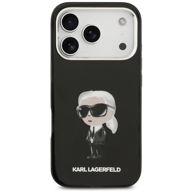 Karl Lagerfeld IML Aquarelle Karl &amp  Logo MagSafe Case for iPhone 17 Pro - Black 2