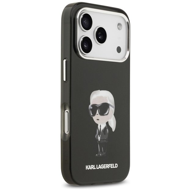 Karl Lagerfeld IML Aquarelle Karl &amp  Logo MagSafe Case for iPhone 17 Pro - Black 3