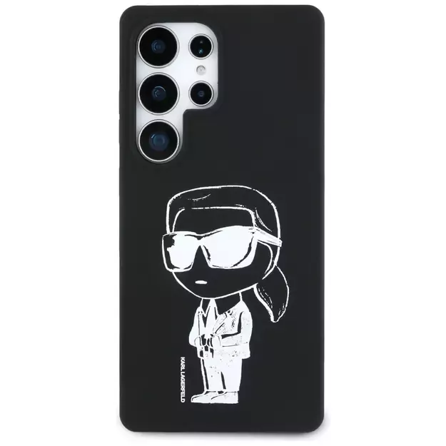 Karl Lagerfeld Silicone Graffiti Ikonik Printed Logo MagSafe Case for Samsung Galaxy S25 Ultra - Black 2