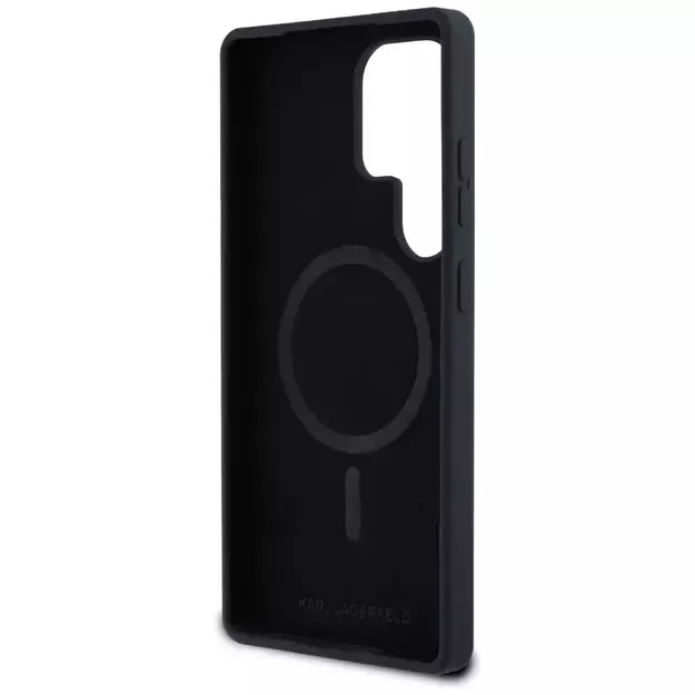 Karl Lagerfeld Silicone Graffiti Ikonik Printed Logo MagSafe Case for Samsung Galaxy S25 Ultra - Black 6