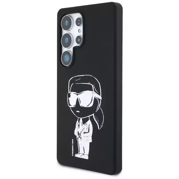 Karl Lagerfeld Silicone Graffiti Ikonik Printed Logo MagSafe Case for Samsung Galaxy S25 Ultra - Black 1