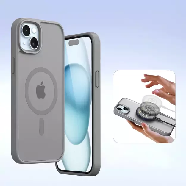 Dux Ducis Lawa Leather Case for iPhone 15 - Gray 6