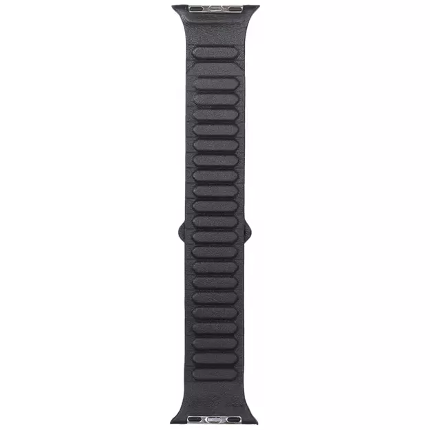 Audi Logo Genuine Leather Magnetic Ring Strap for Apple Watch 44 / 45 / 46 / 49 mm - Black 1