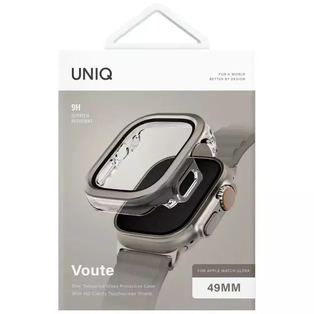 Uniq Voute case with tempered glass for Apple Watch Ultra 49 mm - silver 8