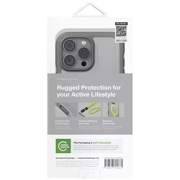 Uniq Combat Active Magclick Charging Case for iPhone 16 Pro Max - Gray 5