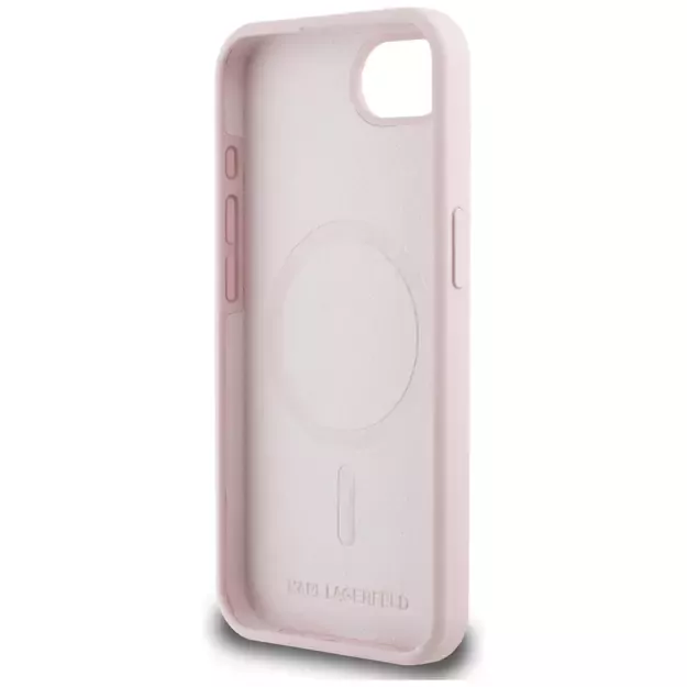 Karl Lagerfeld Silicone Karl&amp Choupette Heads MagSafe iPhone 16e Case - Pink 6