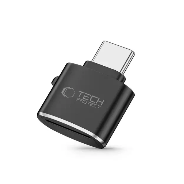 Tech-Protect UltraBoost microSD card reader adapter with USB-C - black 1