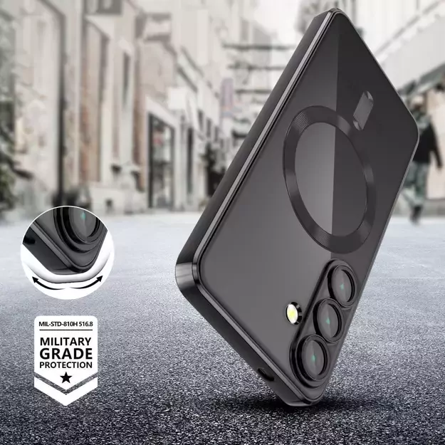 Tech-Protect MagFlex MagSafe Case for Samsung Galaxy A26 5G - Clear Black 1