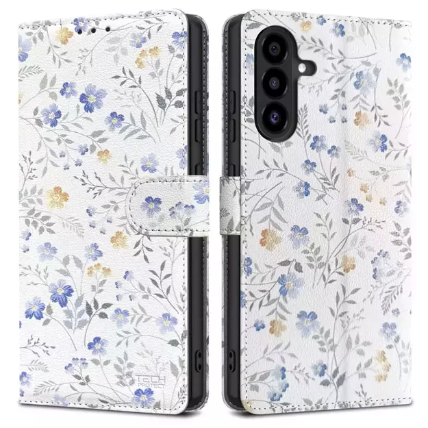 Tech-Protect Wallet Case for Samsung Galaxy A26 5G - Daisies with Leaves