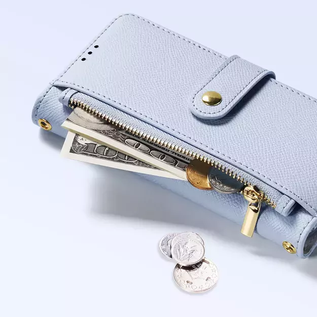 Dux Ducis Lawa iPhone 16 Pro Leather Case with Detachable Magnetic Wallet - Blue 6
