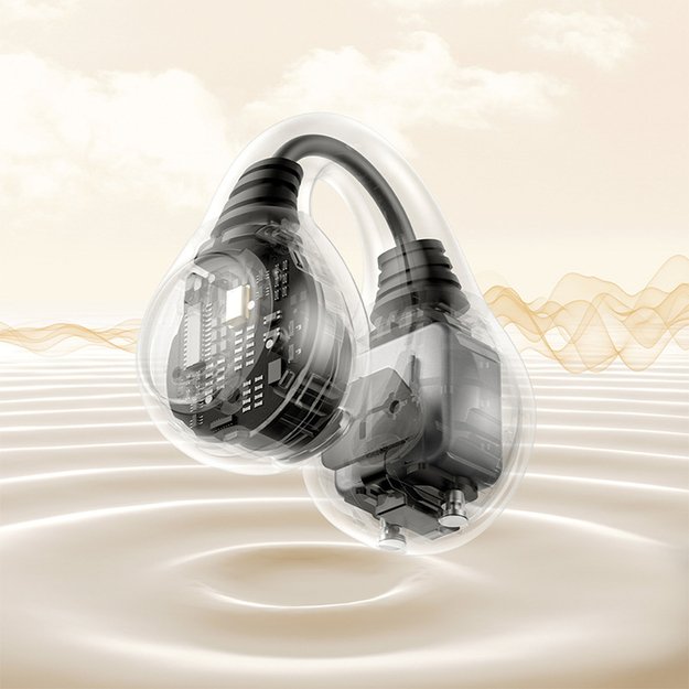 Baseus Bass 15 Clip OWS Wireless Headphones with Baseus Simple USB-C 3A 30cm Cable - White 9