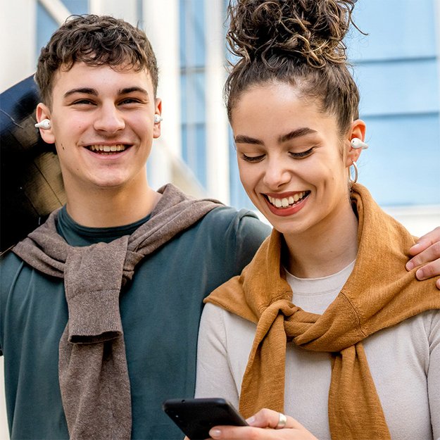 Baseus Bass 15 Clip OWS Wireless Headphones with Baseus Simple USB-C 3A 30cm Cable - White 10