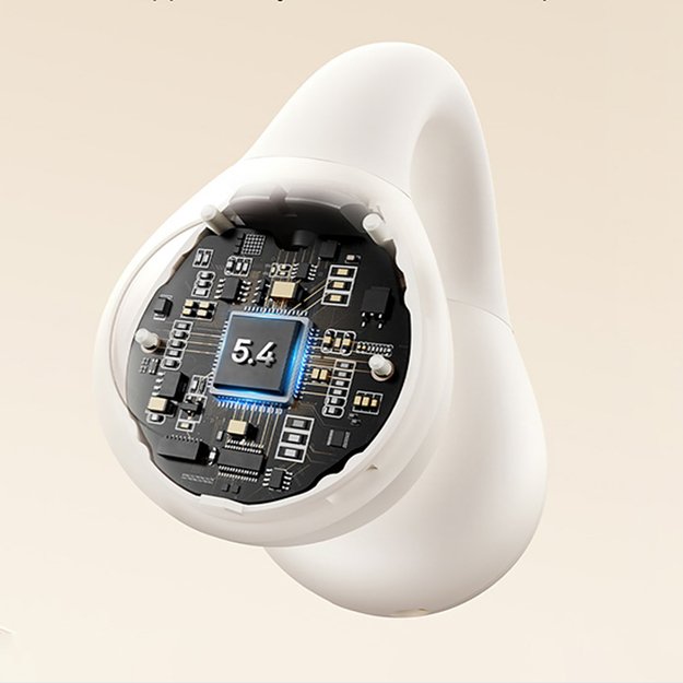 Baseus Bass 15 Clip OWS Wireless Headphones with Baseus Simple USB-C 3A 30cm Cable - White 16