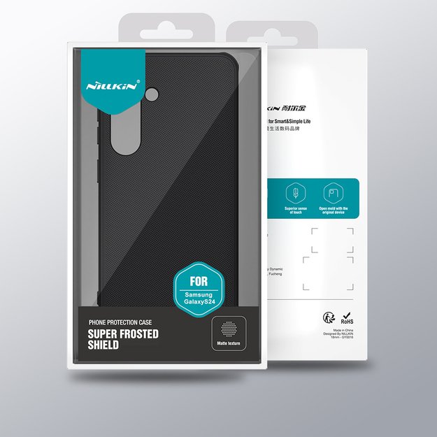 Nillkin Super Frosted Shield Pro armored case for Samsung Galaxy S24 - black 17