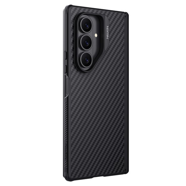 Etui Nillkin Synthetic Fiber Pro Magnetic na Samsung Galaxy Z Fold 7 kompatybilne z MagSafe - czarne 1