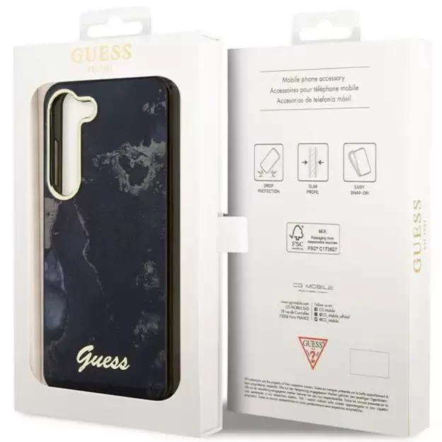 Guess GUHCS23MHTMRSK S23+ S916 black/black hardcase Golden Marble Collection 7